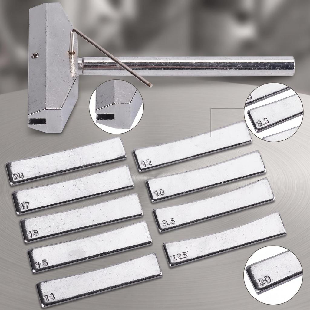 Fret Installation Tool Interchangeable Press with Curve Inserts Compact for