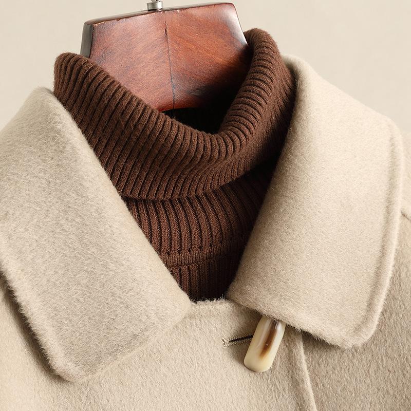 Double-sided woolen coat women's short loose high-end fashion autumn new woolen coat small woman