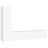 4 piece TV cabinet set white particleboard