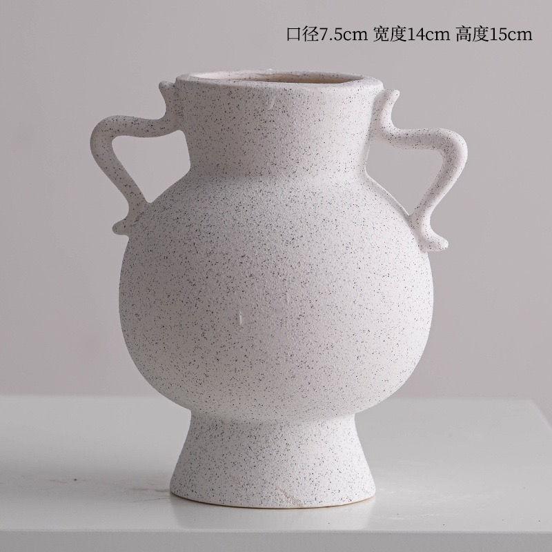 Creative Amphora Special-shaped Vase Living Room Dining Table Decoration Simple Art Cutout Ceramic Vase Flower Home Decoration