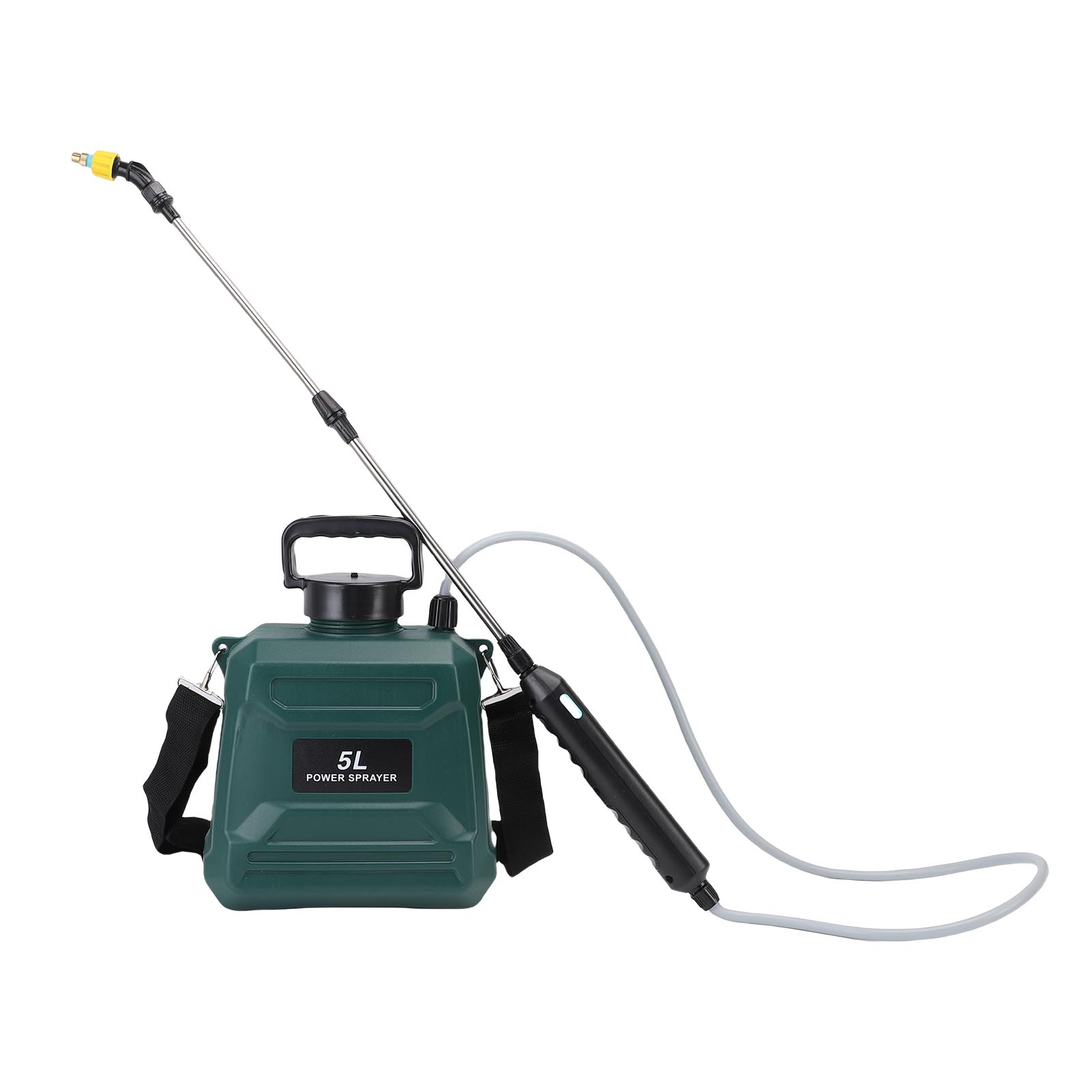 

Садовый опрыскиватель 5 л Высокоэффективный Длительное время работы от аккумулятора Электрический опрыскиватель с насадками Выдвижная штанга для чистки прополки зелёный