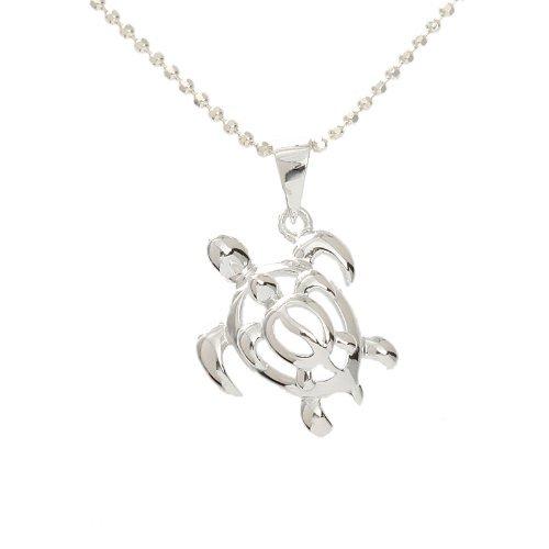 

Гавайское украшение, подвеска, милый хону, приносящий счастье, серебро 925 пробы [BreezyIsland] Honu Silver