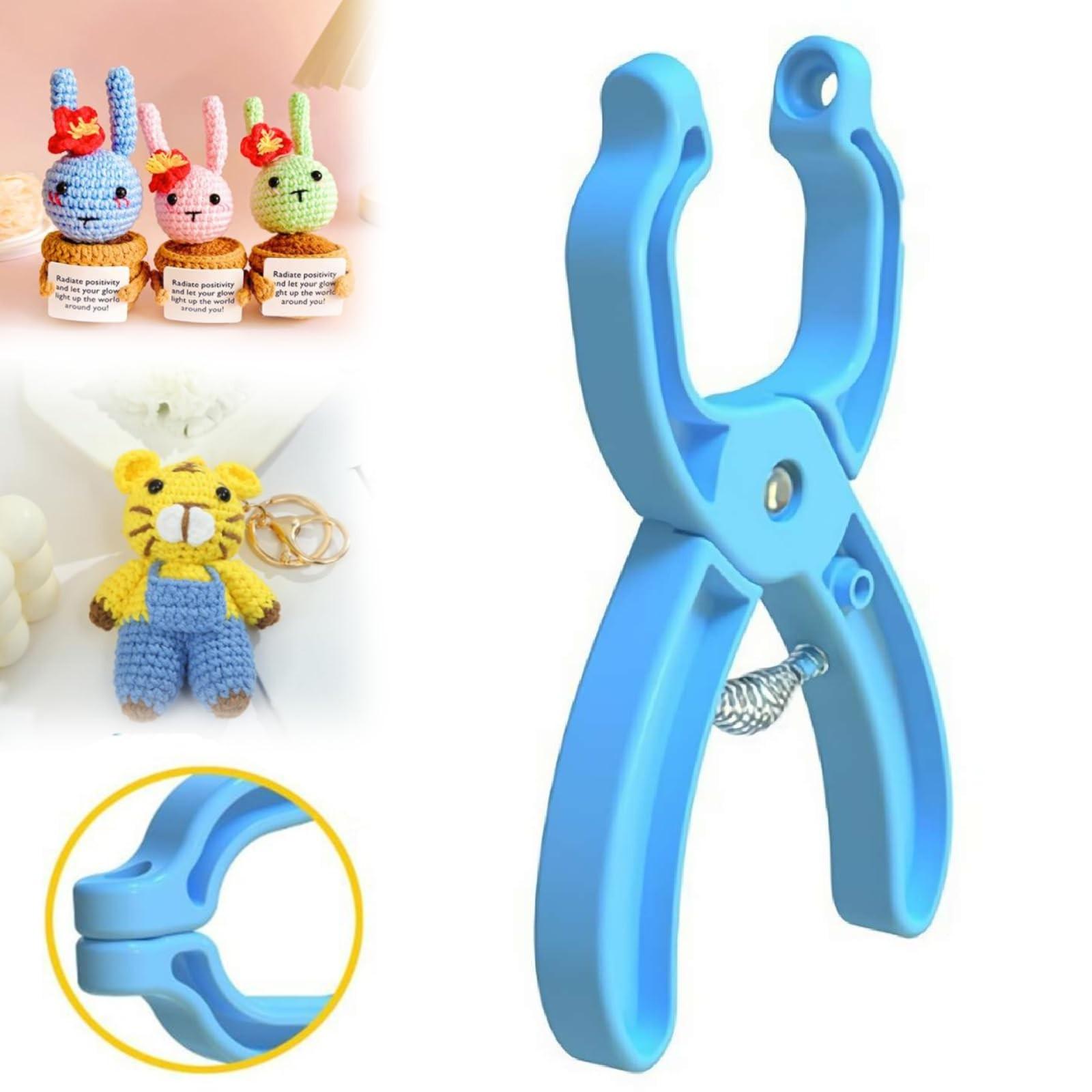 

Инструмент для вязания крючком глаз, безопасный инструмент для глаз, вспомогательный инструмент для крепления для вязания крючком глаз, инструменты для вязания крючком и набивки One Size синий