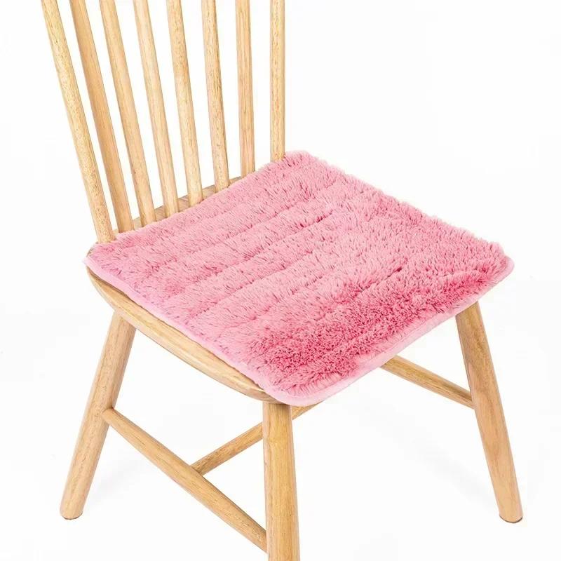 

Plush Thicken Soft Cushion Square Home Dining Chair Mat Four Seasons Office Classroom Chair Cushion Simple Non-slip Stool Pad 40x40CM