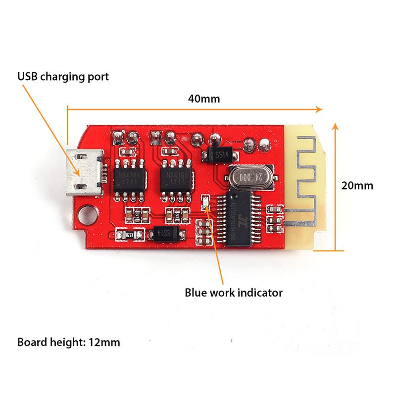 Bluetooth 4.2 Dual Channel 5W+5W Audio Amplifier Board DC 3.7V 5V Micro USB USB Sound Card DIY Bluetooth Speaker Modification Module