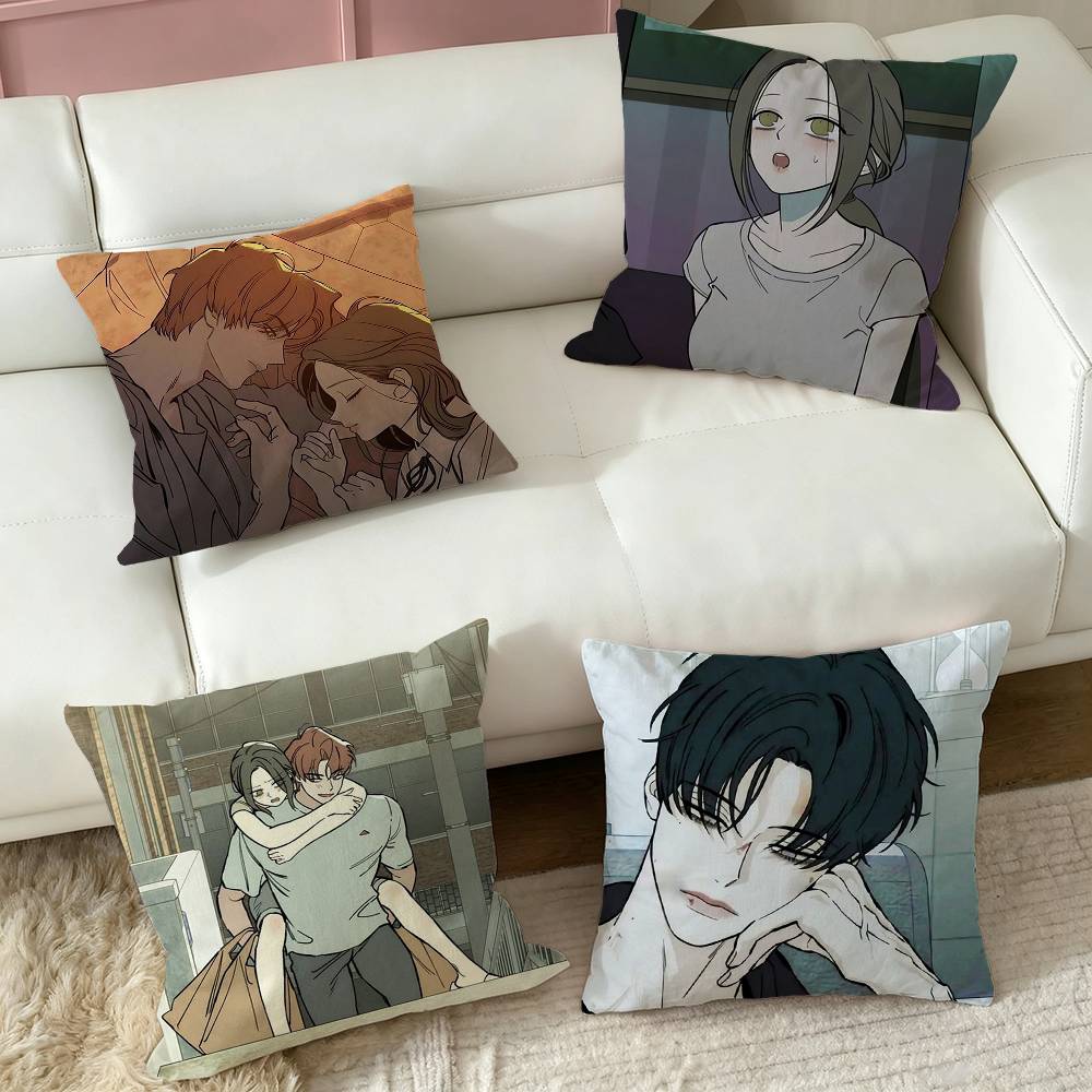 Tears on a Withered Flower Square Pillow Case Square Double-Sided Sofa Cushion Cover Bedroom Bedside Pillow