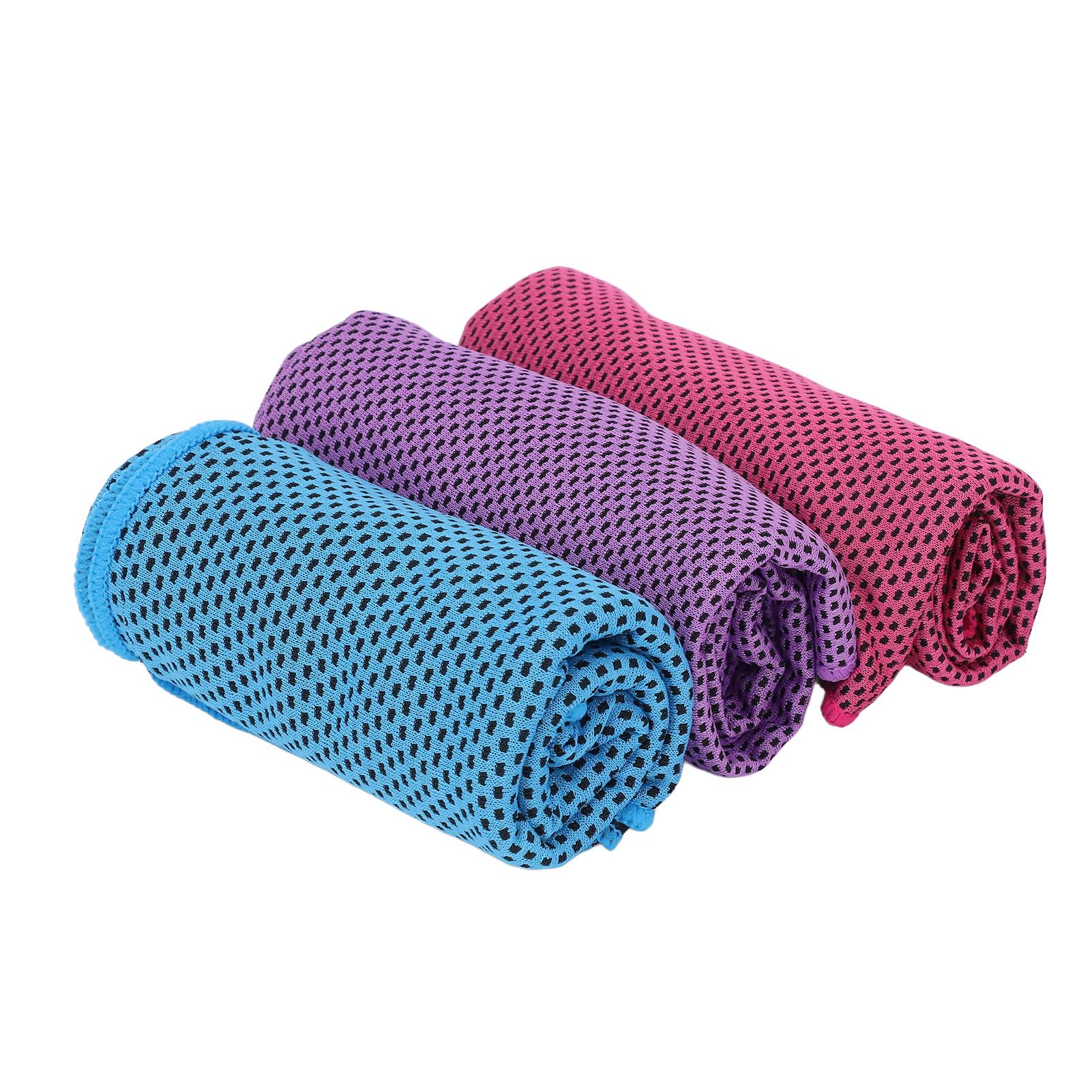 

Спортивное охлаждающее полотенце Мягкое Дышащее Охлаждающее Полотенце для Упражнений для Лета Фиолетовое Розовое Голубое