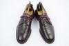 Rare Vintage DELTA European Service Shoes Officer 25.0 Dark Brown Dress Shoes(USED)