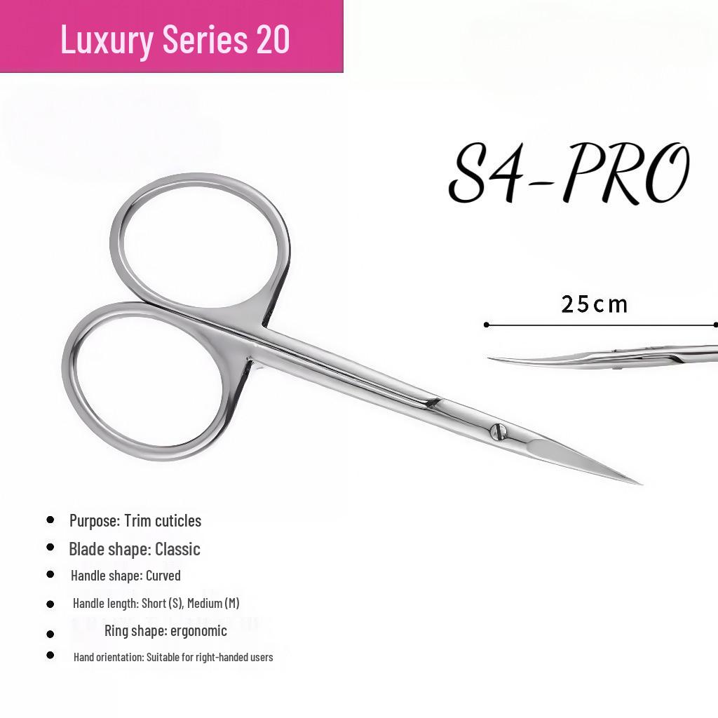 S4-PRO Curved Cuticle Nipper: Russian Swan Handle, Ukrainian Stainless Steel, Professional Grade