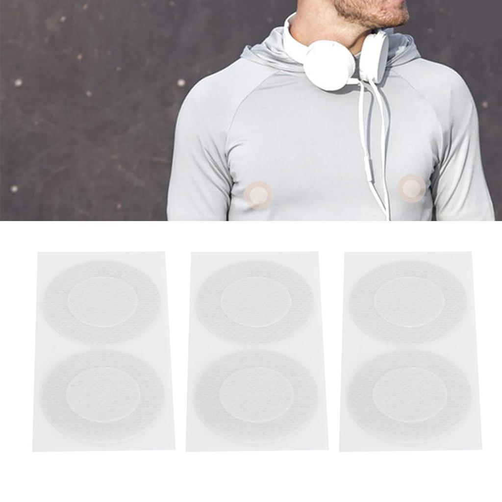 20 Pair Men Nipple Cover Non Woven Cloth Chafing Prevention Nipple Protector for Running Surfing Cycling 4.5cm