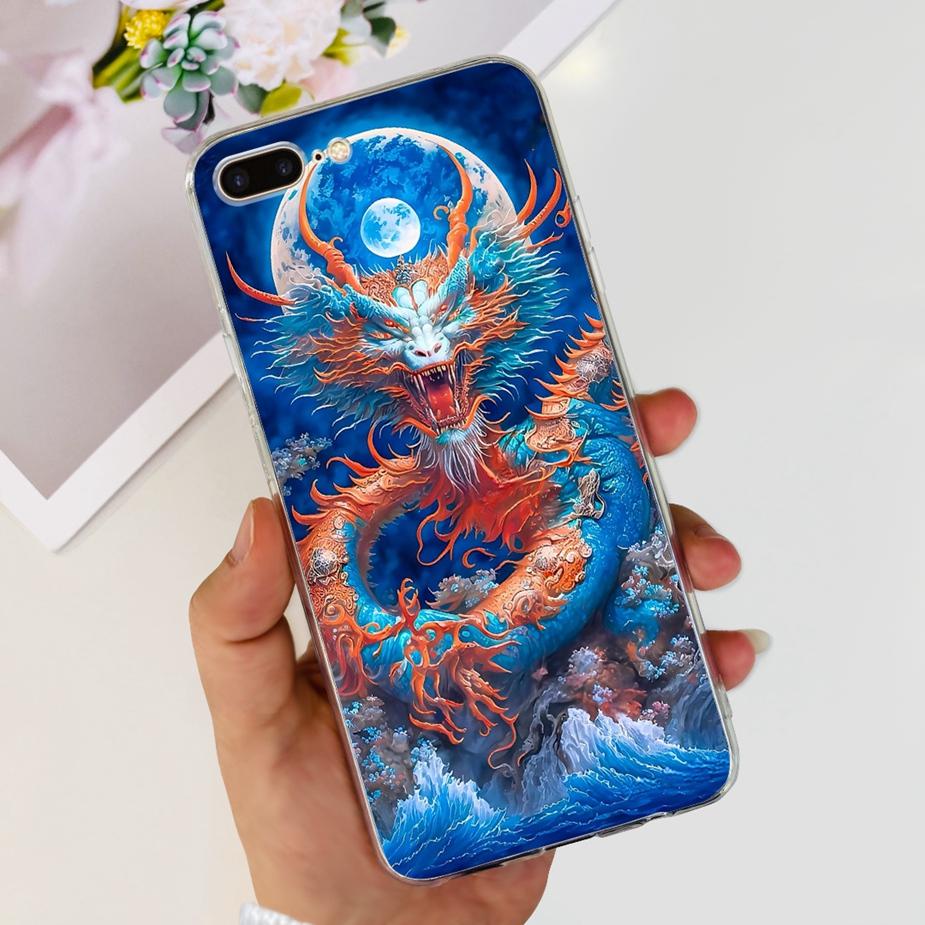 For IPhone 7 Plus Case iPhone8 Plus Fashion Painted Cover Clear Silicone Phone Case For iPhone 8 iPhone7 Plus Soft Fundas Bumper