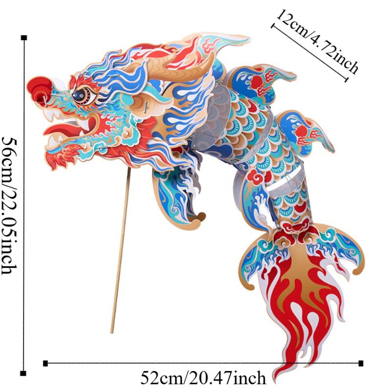 Handmade Dragon Dance Lantern DIY Craft Festival Lantern Material Kit  Kindergarten