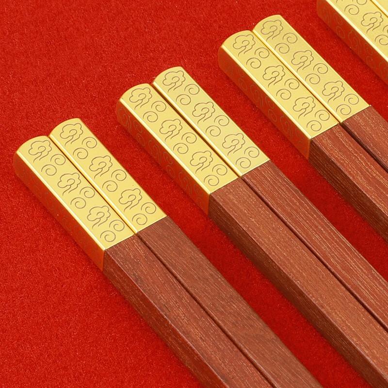 Leiqi Luxury Solid Wood Chopstick & Rest Set