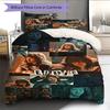 Cartoon Pattern Bedding Quilt Set Quilt Cover Pillowcase Home Decoration Birthday Gift (1 * duvet cover + 2 * pillowcase, without core)