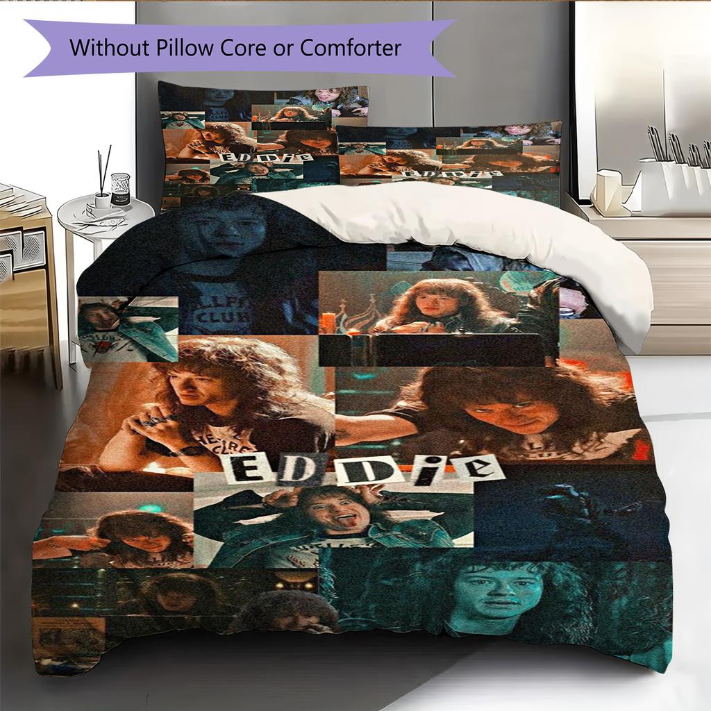 Cartoon Pattern Bedding Quilt Set Quilt Cover Pillowcase Home Decoration Birthday Gift (1 * duvet cover + 2 * pillowcase, without core)