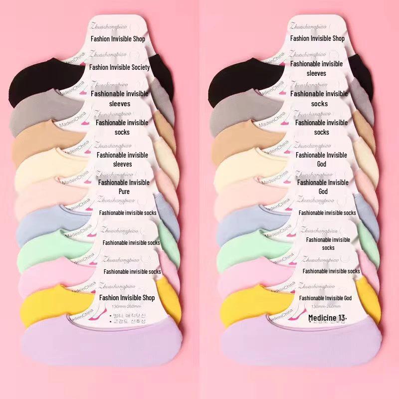 

Summer Velvet Women s Invisible Mesh Boat Socks - Breathable & Anti-Slip Design One Size