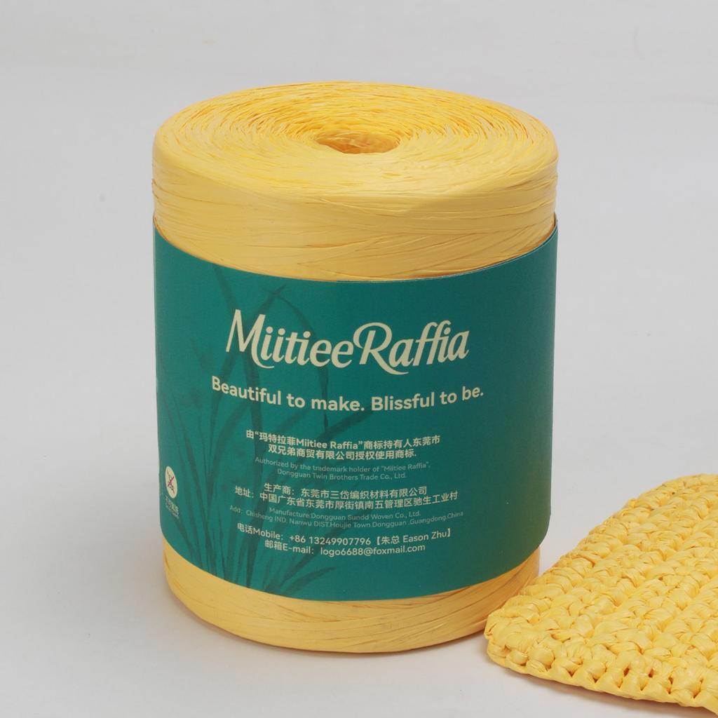 MT001-MT087 Natural Raffia Yarn For Wrapping Knit Wire Natural Color Matte Texture Raffia Paper Ribbons For Hat DIY Decoration