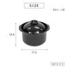 Takeda Corporation Earthenware Pot, Black, 19.8 x 17.5 x 17cm, 2-cup Rice Cooker, SHD2BK