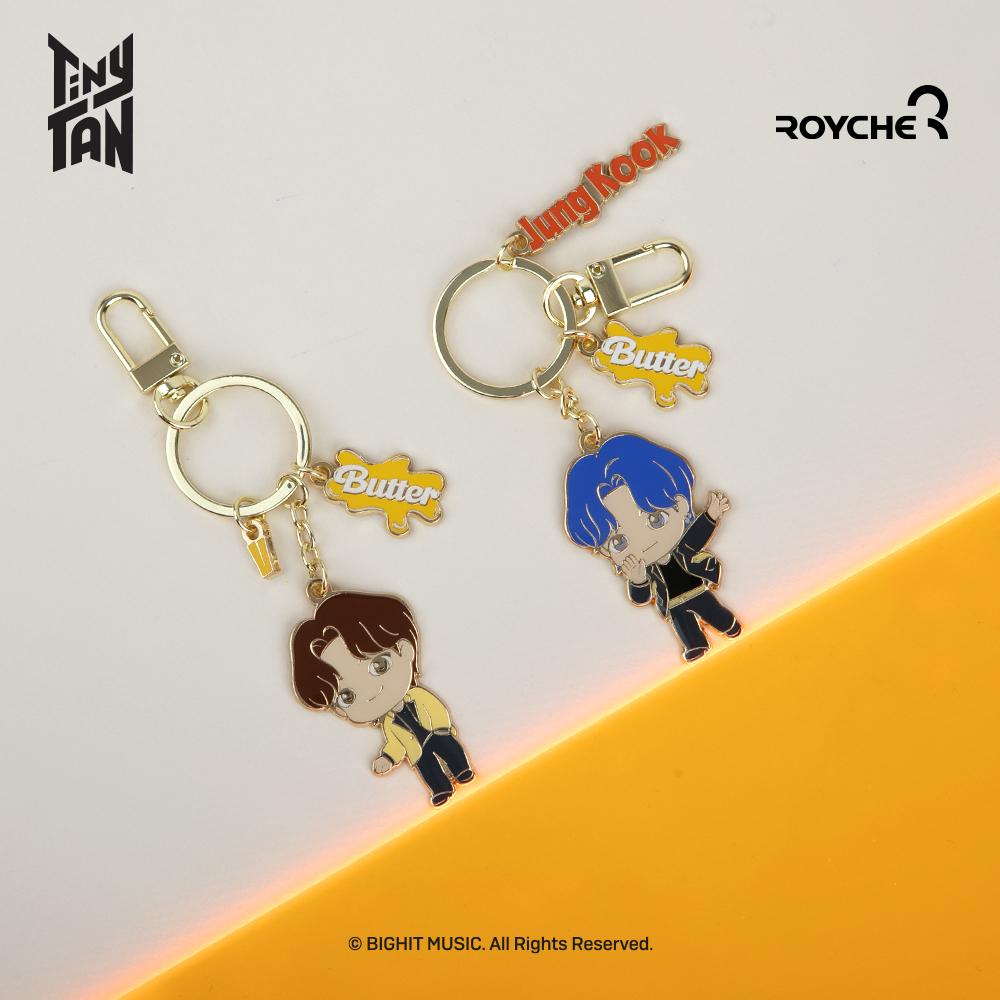 BTS (Bangtan Boys) TinyTAN Butter Swing Metall-Schlüsselanhänger, offiziell, original, authentisch, K-POP, Idol