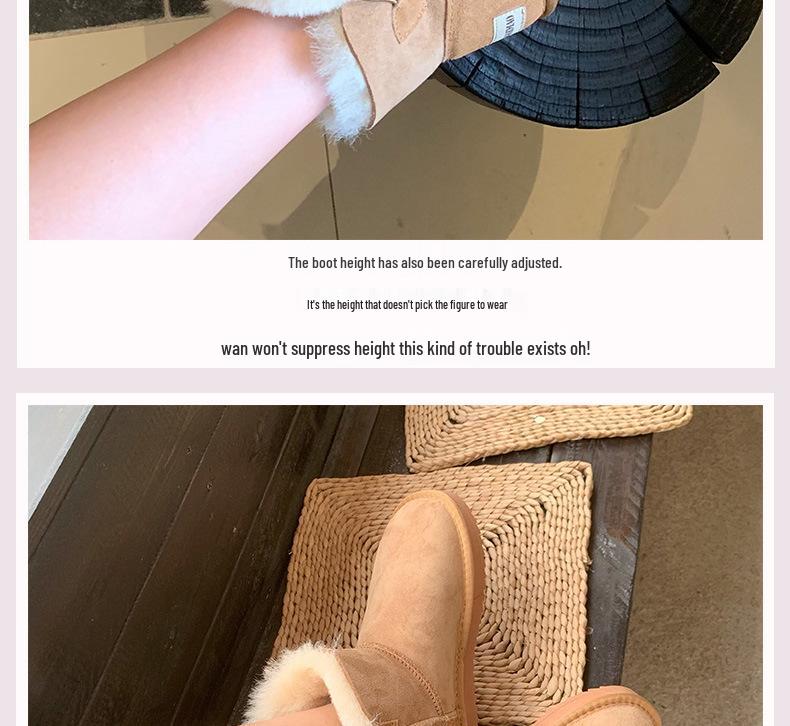 Dámské sněhule z ovčí kůže 2025: Zimní obuv se silnou podrážkou a fleecovou podšívkou - Alternativa k UGG