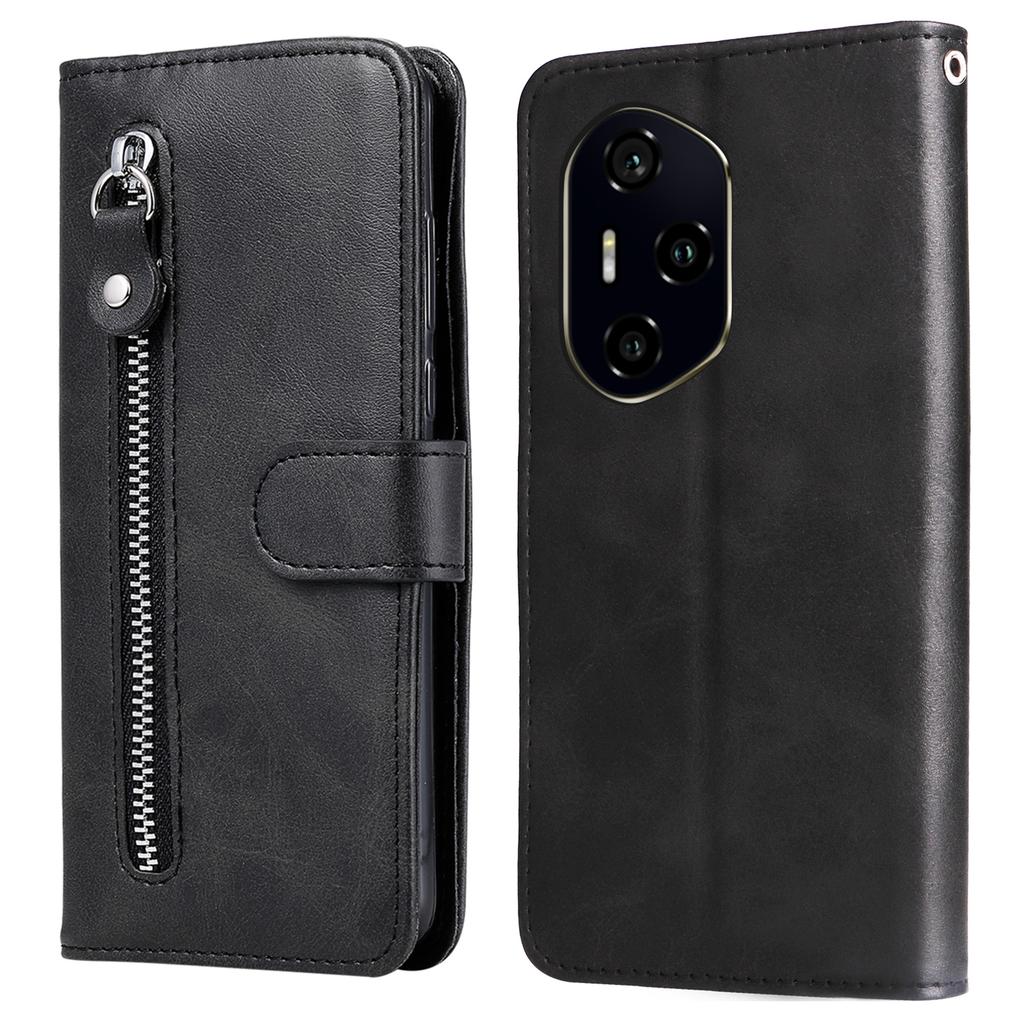 For Honor 300 Pro/300 Ultra Case Zipper Wallet Calf Texture PU Leather Phone Cover