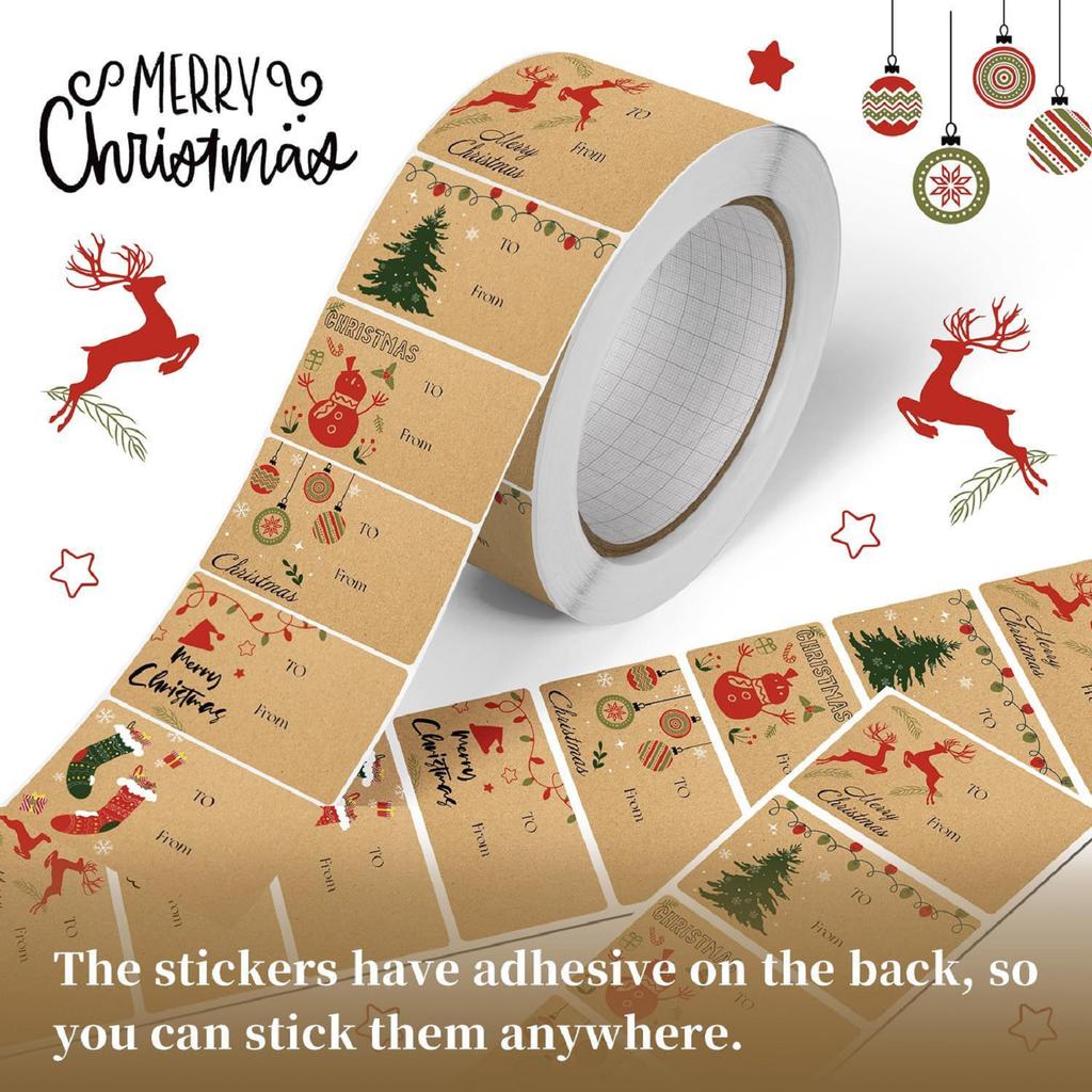 210pcs Christmas Gift Tags - Gift Tags For Christmas Presents - For Women Men Kids - Christmas Wrapping Paper - Christmas Decorations -
