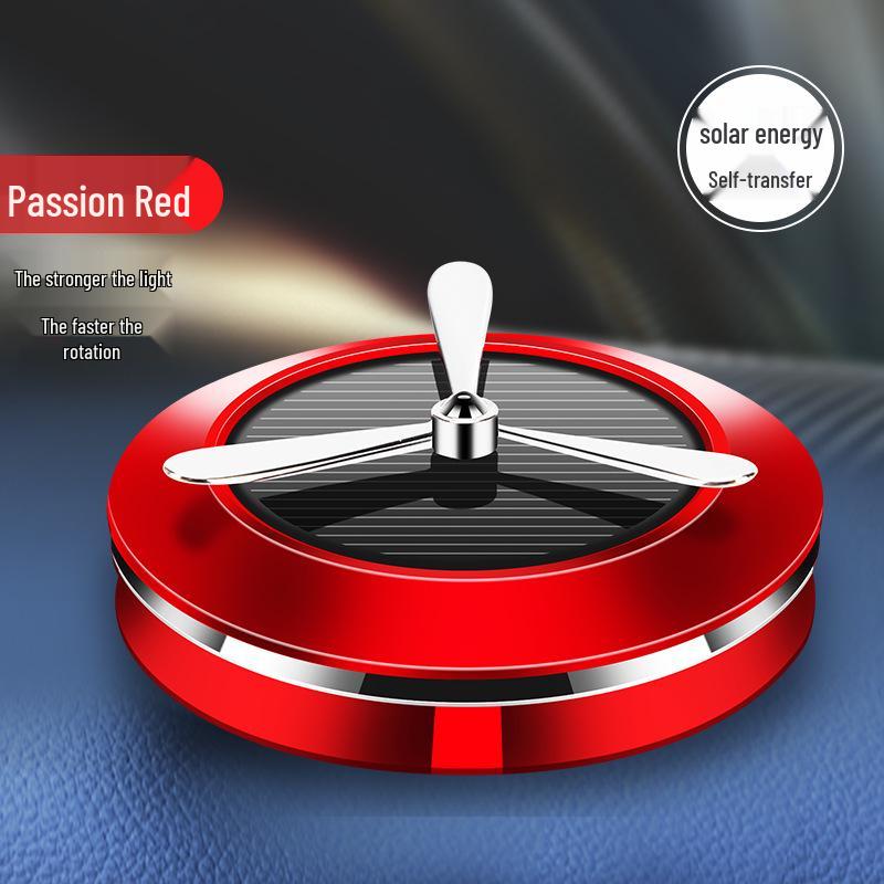 Men's Solar Rotating Car Perfume - Long-Lasting Light Scent, Interior Ornament, Air Freshener, Car Decoration Supplies