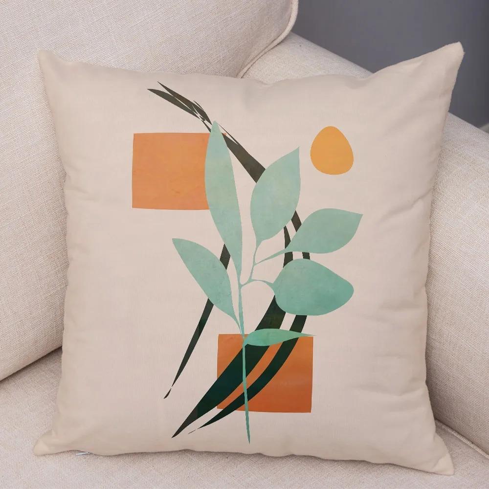 Simple Illustration Style Pillowcase Interior Decoration Office Living Room Home Pillowcase