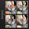 Multifunctional Stainless Steel Grater and Drain Basin Set with Slicer and Non-Magnetic Rice Sieve