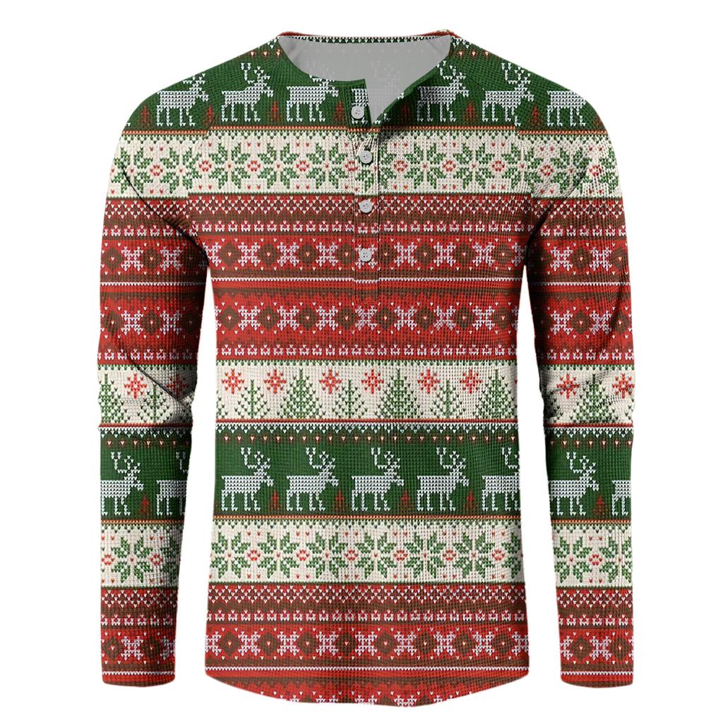 Men's Loose Casual Button Down Collar Long Sleeve Top