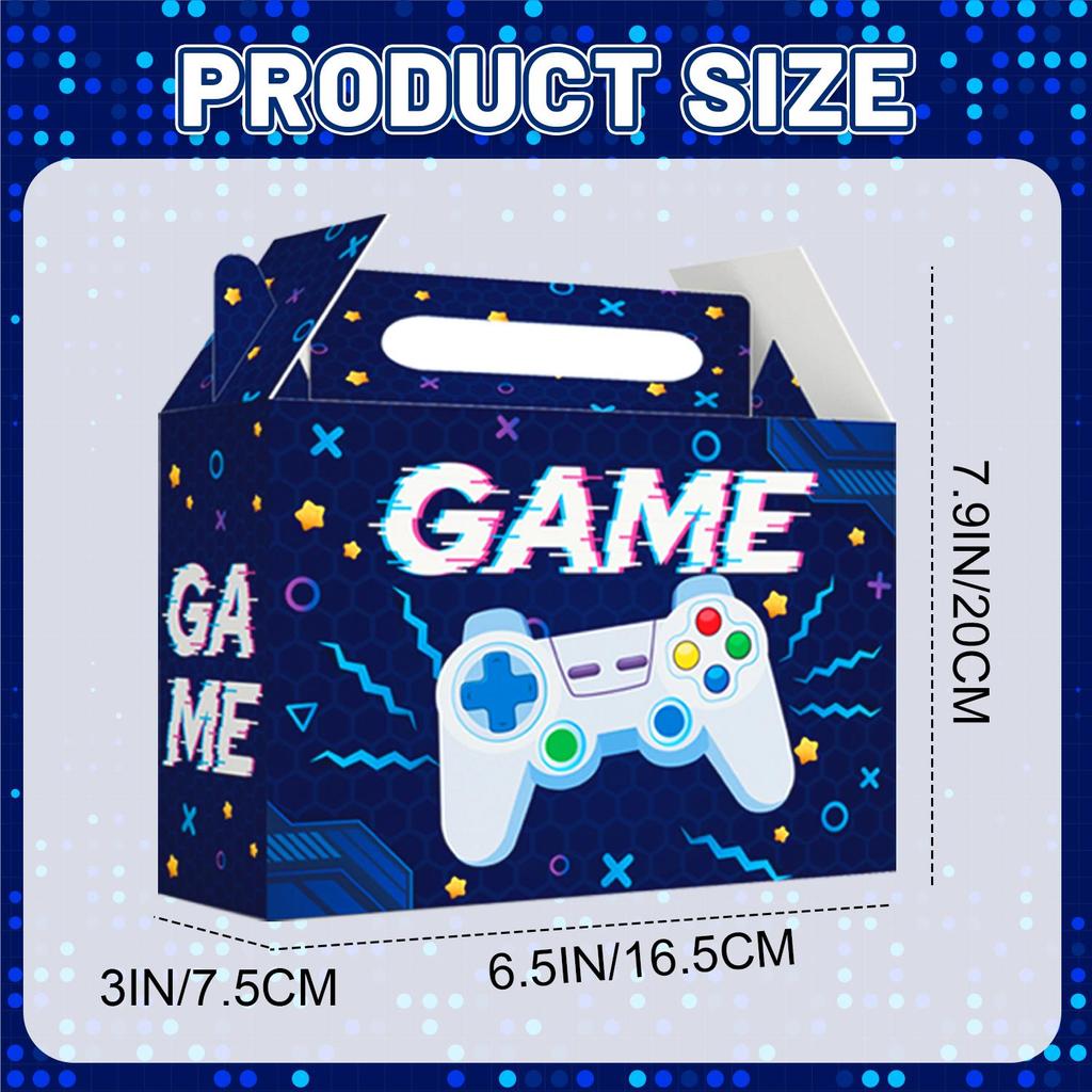 Video Game Party Favor Boxes, 24 Piece Video Game Gift Box Set - Video Game Themed Party Favor Box Candy Box for Video Game Birthday Party Decorations