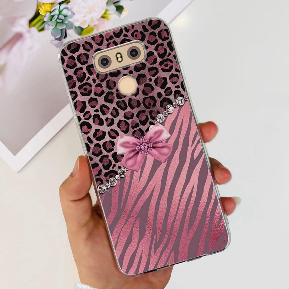 Case For LG Q6 Plus H870 H871 G600L G600K G600S Cute Flower Cat Pattern Soft Silicone TPU Phone Cases For LG G6 G 6 G6plus