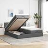 VidaXL Ottoman Bed Frame with Mattress Dark Grey 180x200cm Fabric 3312823