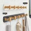 Nuovo Appendiabiti in Legno Massello Disponibile con 3-7 Ganci Piastra Metallica Appendiabiti per Ingresso Facile da Installare Scaffale per Stoccaggio Domestico Organizer per la Casa