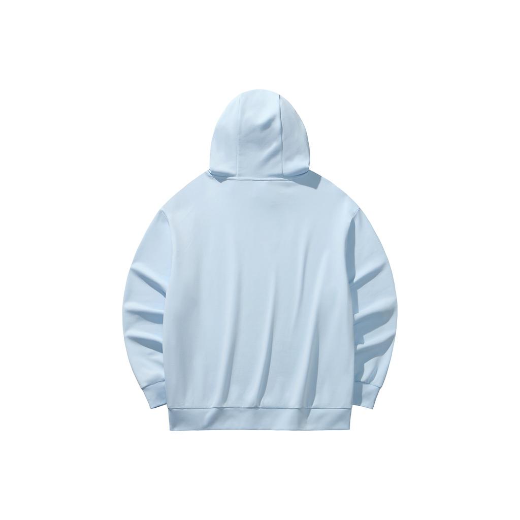 Anta Hooded Campus Casual Loose Sports Fashion Versatile City Commuting Knitted Couple Sweatshirt Unisex sweatshirt Frosted-Blue 972618705-8