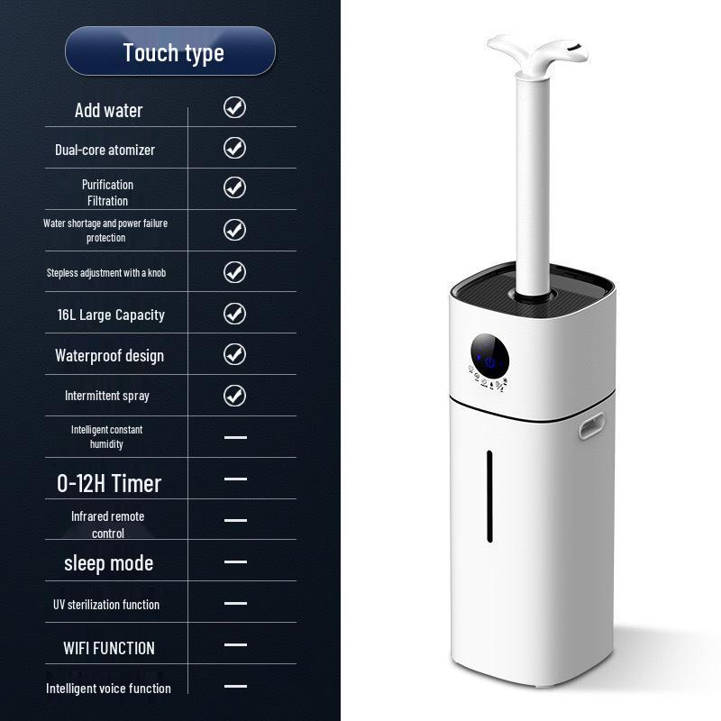 

Интеллектуальный напольный очиститель и увлажнитель воздуха: Бесшумный, Большая емкость, Высокая производительность тумана для дома и офиса