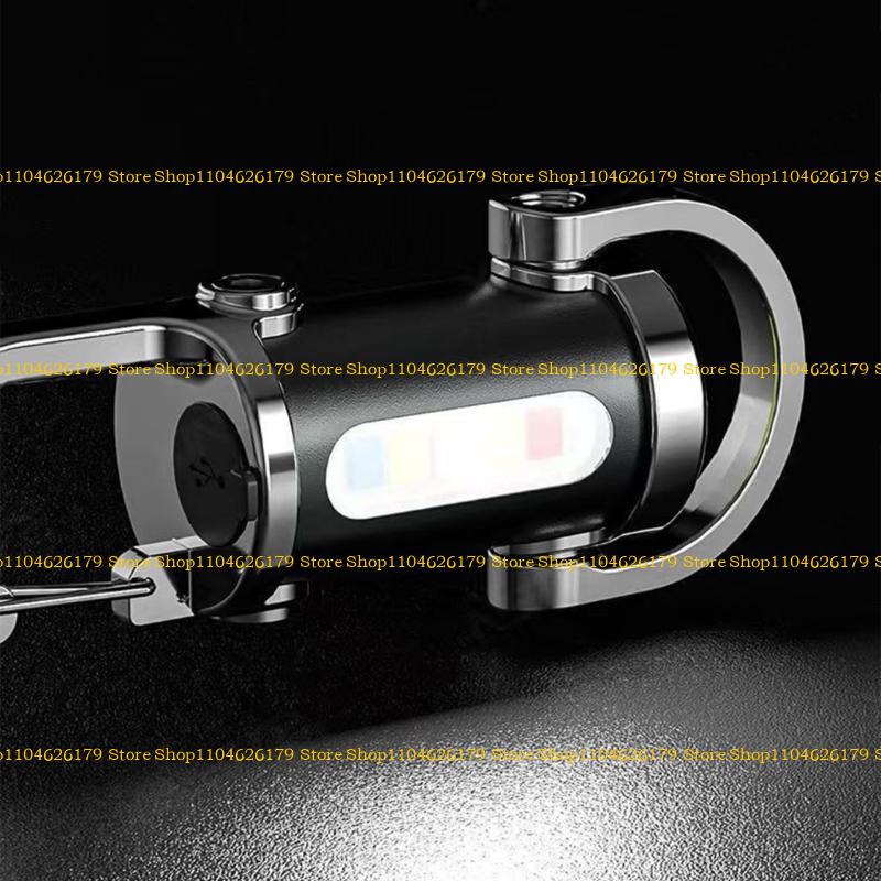 A1A2 Bright LED Small Keychains Lamp Outdoor Camping Emergencies Charging Flashlights for Hiking Emergencies Use
