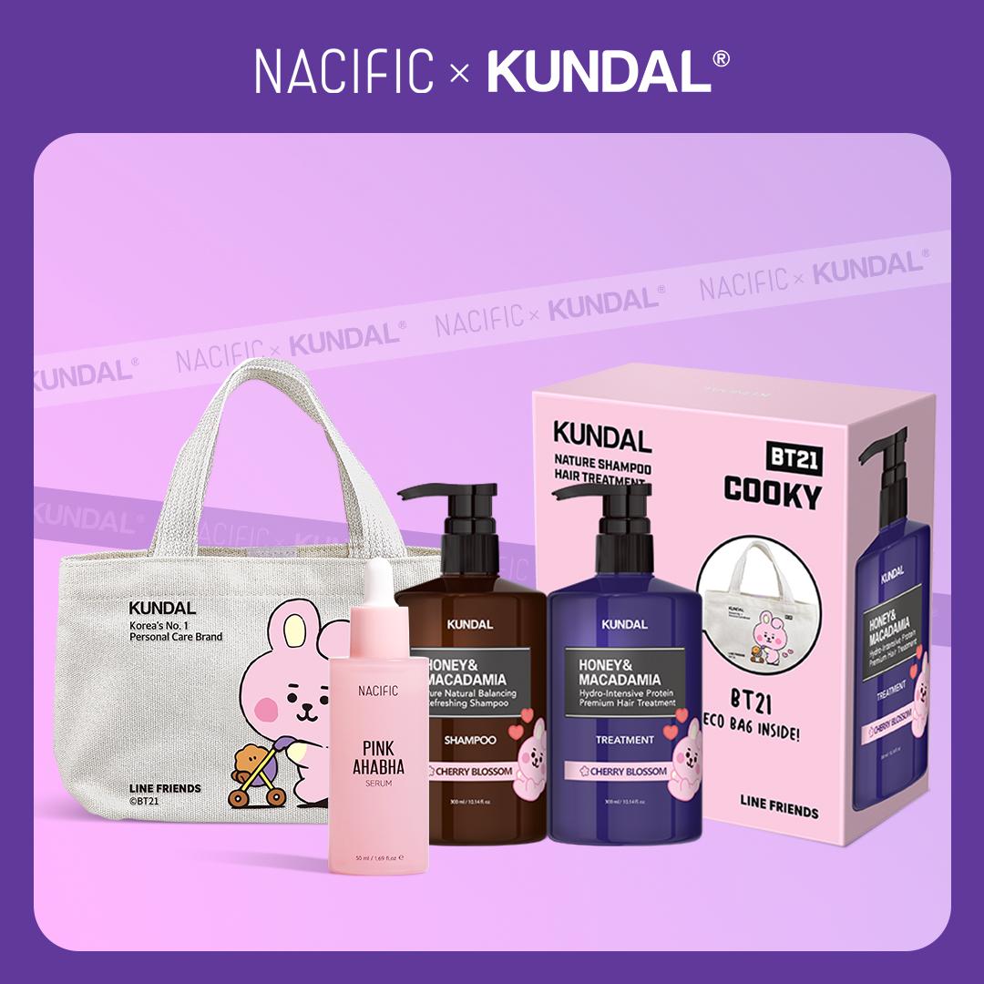 

[NACIFIC x KUNDAL] Набор для волос Kundal Cherry Blossom + мини-сумка COOKY + сыворотка Nacific AHABHA + подарок