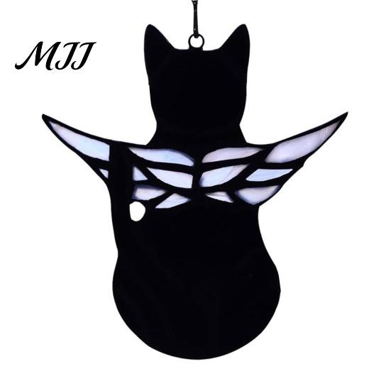 Cat Wall Art Acrylic Hanging Pendant with Chain, Animal Ornament for Window Light Translucent Decor, Cute Lover Gift Home Room Decoration Decor