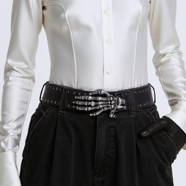 Subcultures Devil Claw Buckle Belt for Women Men Punk PU Belt 2000s Waiststrap for Daily Use Western Rock Styles Waistband