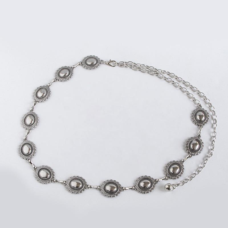 

Женская цепочка на талию со стразами: Элитный пояс в стиле ретро с бабочками и цветами — универсальный и элегантный аксессуар.