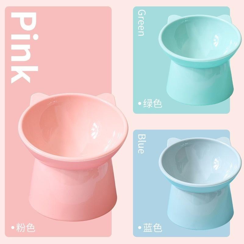 Tall Cat Bowl Dog Bowl Anti-dumping 45°  Neck Guard Cat Pet Water Bowl Binaural Pet Feeding Cup Pet Feeding Bowl