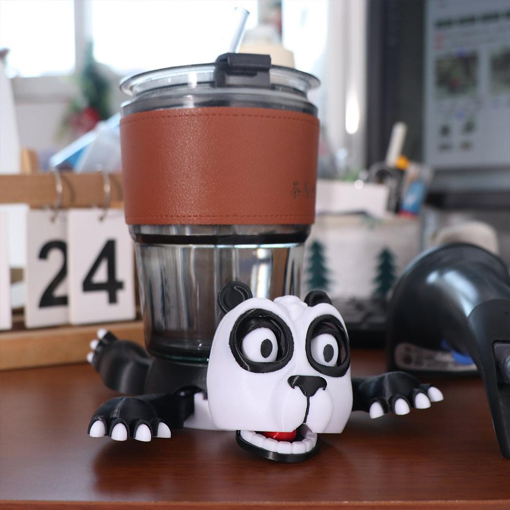 Ornament Panda Cup Pad Funny Expression Cup Pad Quirky Toys Coffee Mug Drinks Holder  Funny  Toy