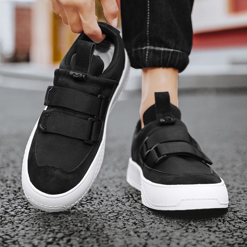 Fashion Brand Men Casual Shoes Canvas Sneakers Platform Shoes Four Seasons Elastic Band Mens Shoes Skateboard Shoe Zapatillas De Hombre