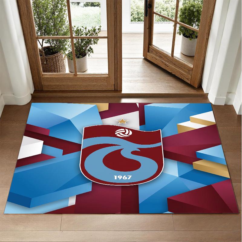 Trabzonspor FC Design Crystal Velvet Rug Soft Decorative Mat for Bedroom Entrance