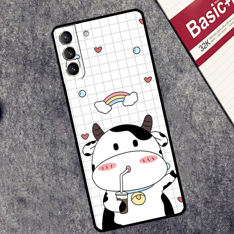 Cut Cow Case For Samsung Galaxy S26 S25 Ultra S20 S21 S22 S23 S24 Ultra S10 Plus S25 FE Cover Coque