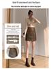 Autumn/Winter High-Waist A-line PU Leather Skirt - Stylish, Short, & Versatile