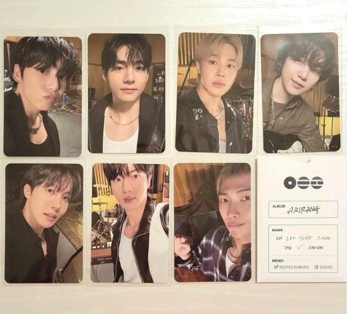 BTS Rooted in Music Het 5e Album ARIRANG Officiële Fotokaart Japan POB Winkel Voordeel RM Jin SUGA j-hope Jimin V Jungkook