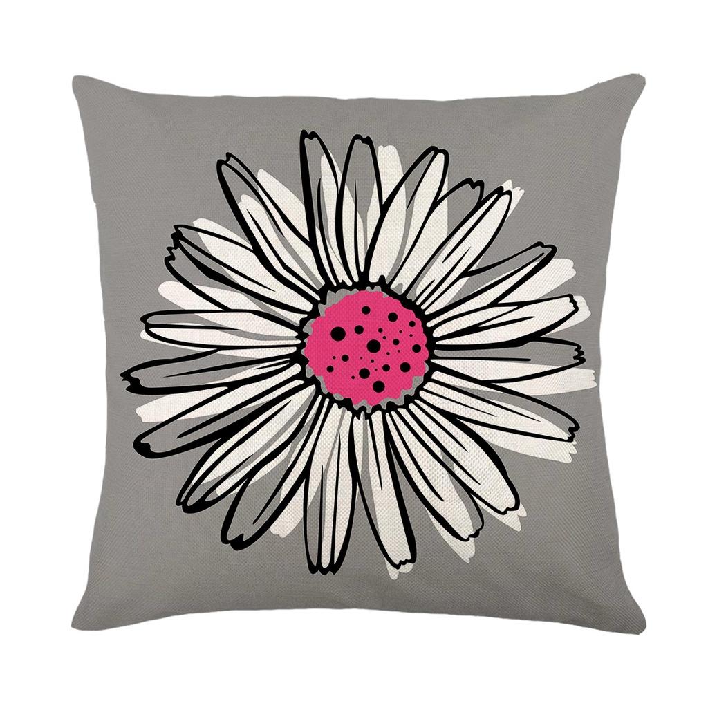 Elegant Waterproof Flower Printed Cushion Cover With Oilproof And Dustproof Features For Stylish Home Decor