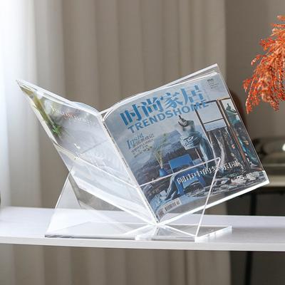 Estantería de acrílico de lujo con forma de V, ligera, para revistas, adornos para hoteles, habitaciones, salas de estar, dormitorios, estudios, etc.